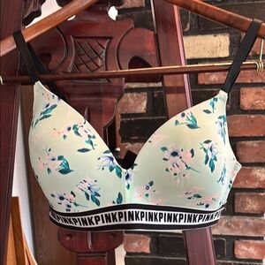 PINK Victoria's Secret Mint Floral Bra